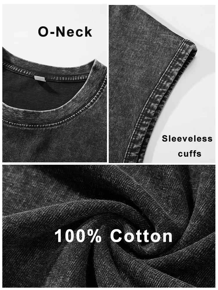 Summer Trend Vest Men's Tight Turtleneck Sleeveless Cotton Vest Male Slim Fitness Stretch Tank Tops Bottoming Shirt Streetwear