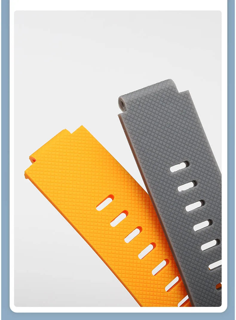 Soft Silicone Bracelet Suitable for Casio small block AE1200/1300 SGW400 AQ-150W modified silicone watch strap 18mm black orange