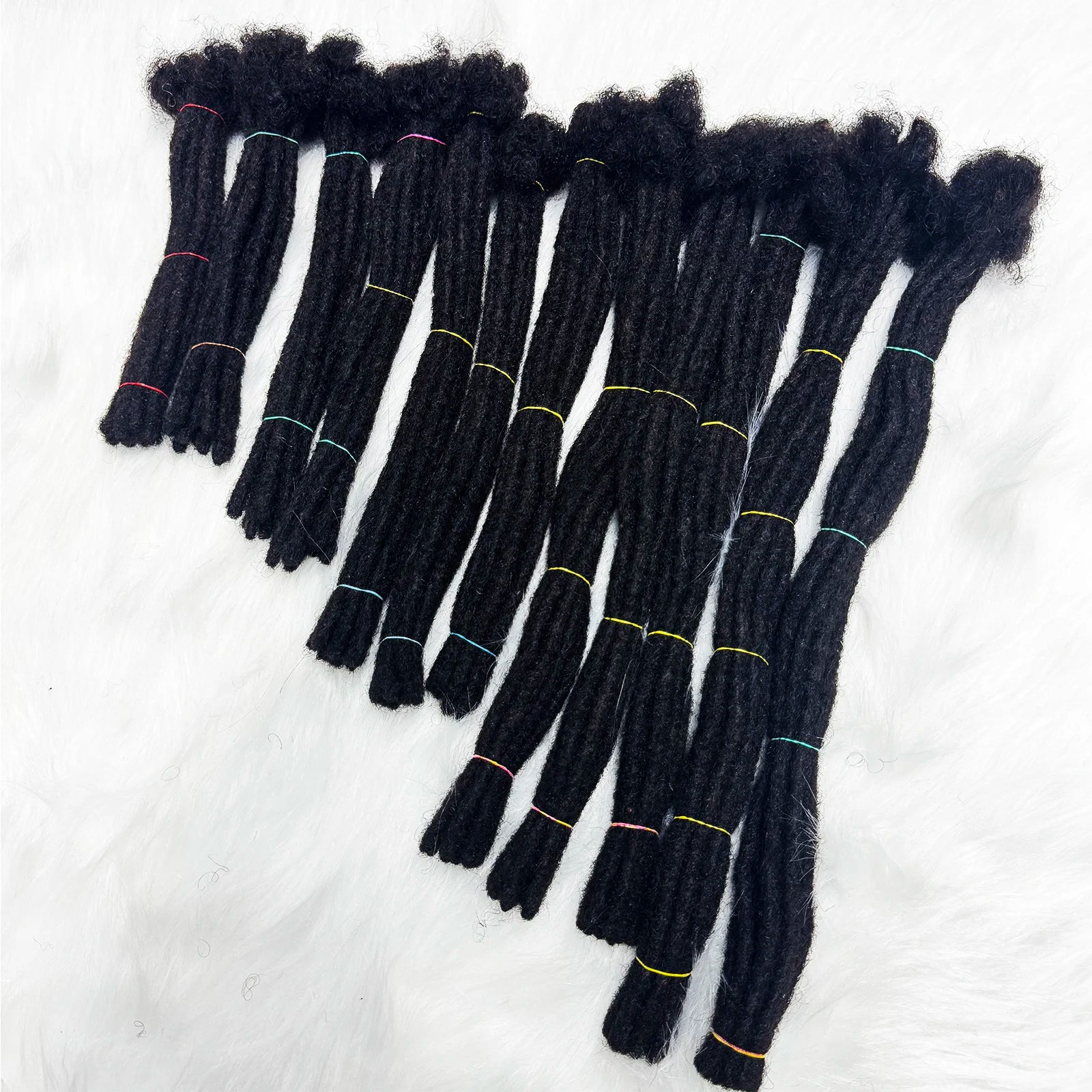 Human Hair Dreadlock Extension 0.6cm Width 4-20inch Real Human Hair Bulk Permanent Loc Extensions Wholesale for Men/Women