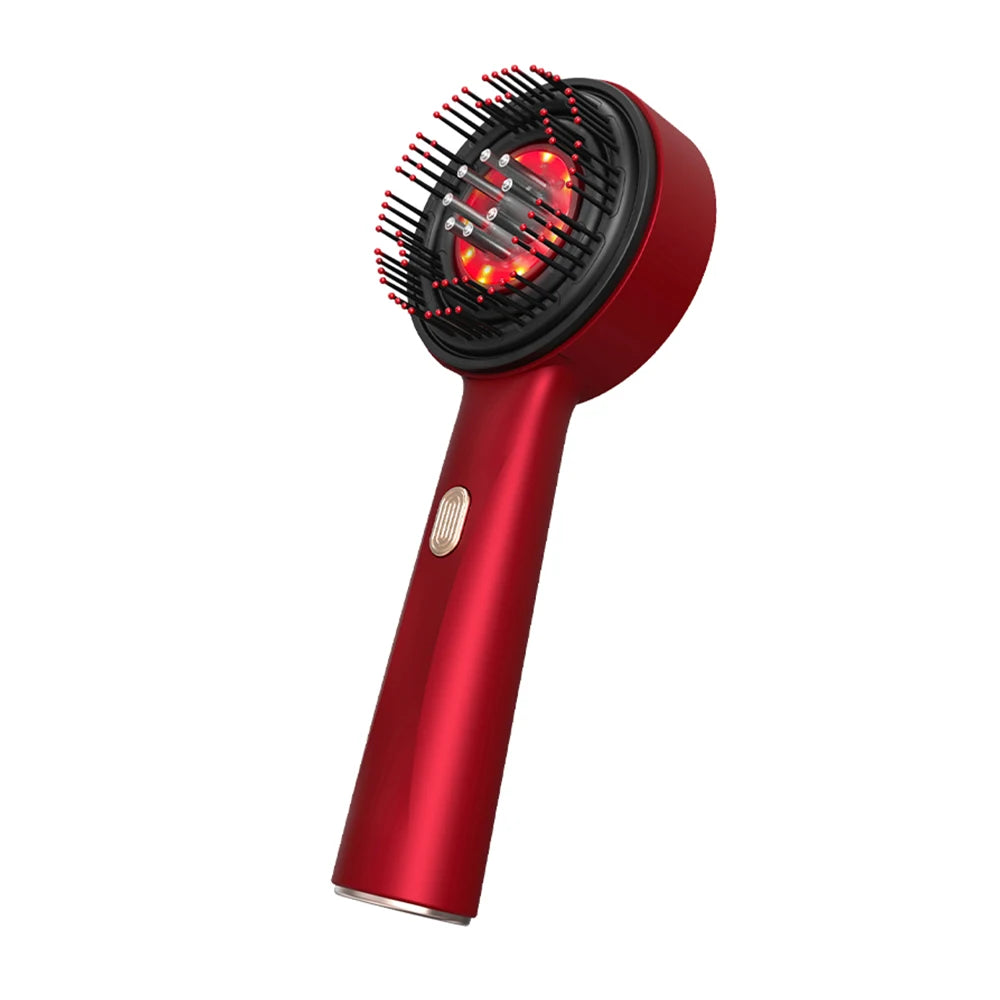 Electric Vibration Massage Comb Red Light Therapy Hair Growth Massage Scalp Brush Anti Hair Loss Liquid Oil Applicator Hair Care