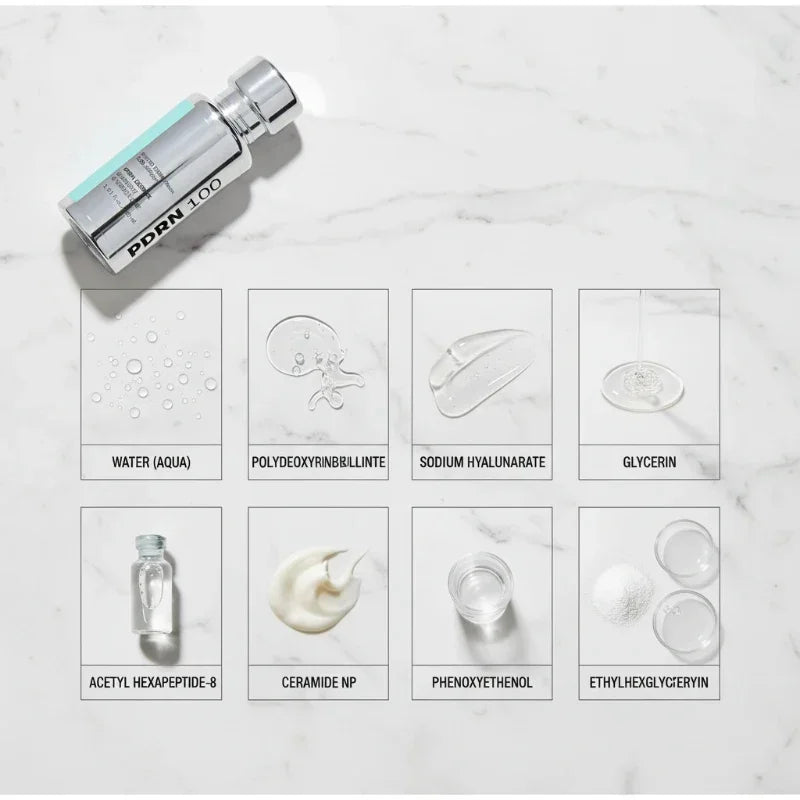 PDRN Peptide Collagen Essence Cream Set,PDRN Firming Deeply Moisturizing Skin Care Ampoule Essence,PDRN High SPF Glow Sunscreen