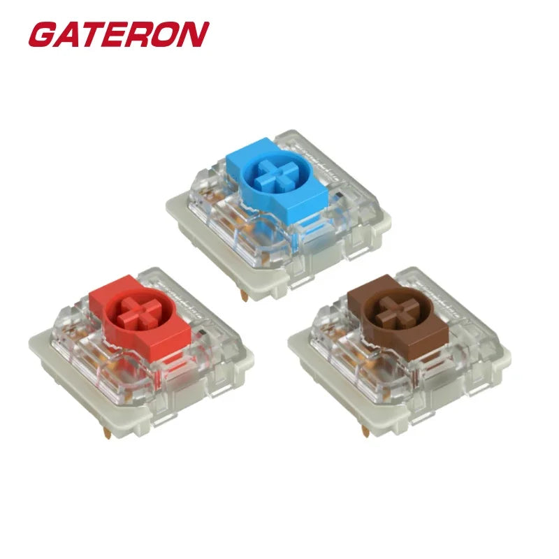 Gateron KS-27 Low Profile 3-Pin Switch – Red/Blue/Brown,  Mechanical Keyboard Switches for GK61, GK87