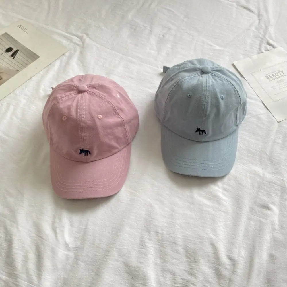 Retro Embroidered Embroidery Baseball Cap Animals Peaked Cap Canvas Baseball Hat Sunscreen Hat Cotton Sun Hat Girl