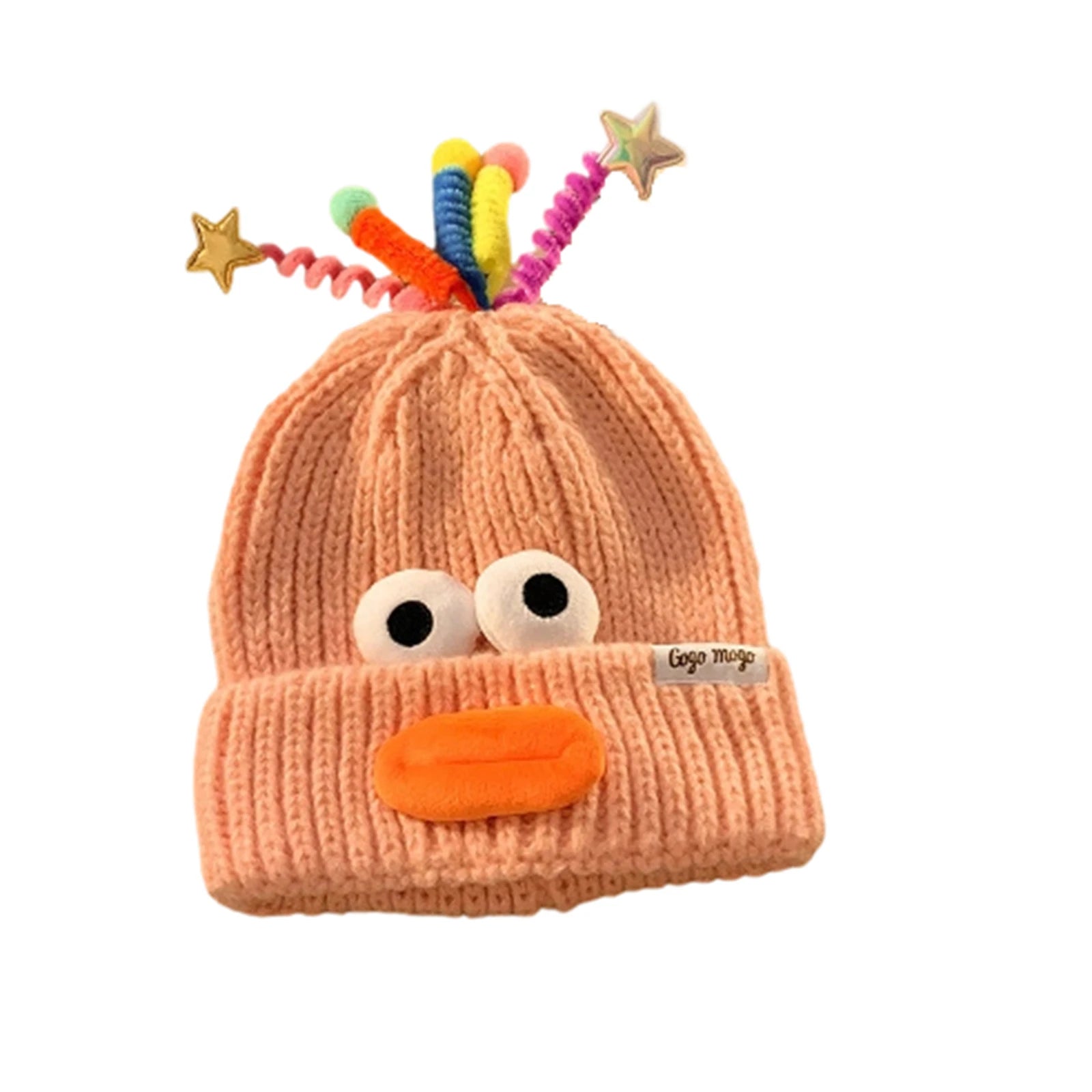 Women's Hat Funny Cartoon Sausage Mouth Wool Hat Knitted Ear Protectioned Hat Winter Warm Cute Big Head Cute Funny Hat