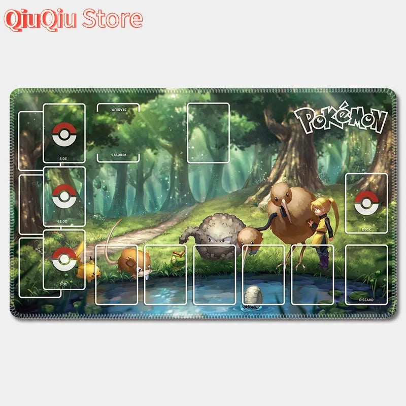 PTCG Pokemon Iono Rosa Eevee Snorlax Animation Characters Single Table Mat Battle Pad Classics Anime Collection Cards Toy Gift