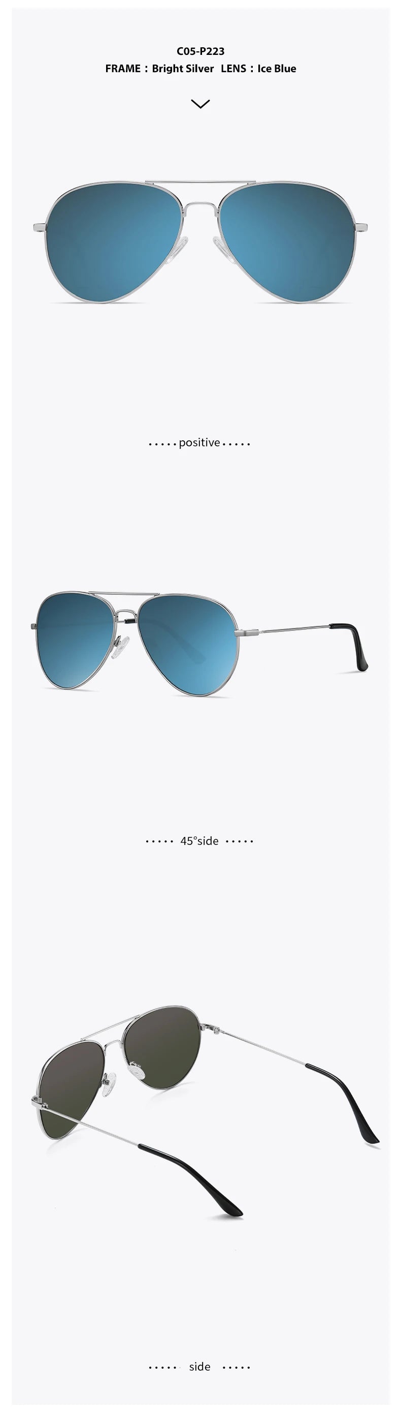 Men Concave Sunglasses Women Anti Rays UV400 Sun Glasses Metal Eyeglasses Frame Pilot Goggles Travel Driving Sunscreen Eyewear