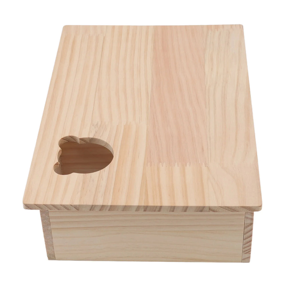 Hamster House Log Movable Roof Stable 6 Bedrooms Pet Hideout House for Hamsters Chinchillas Golden Bears Sleeping and Moving