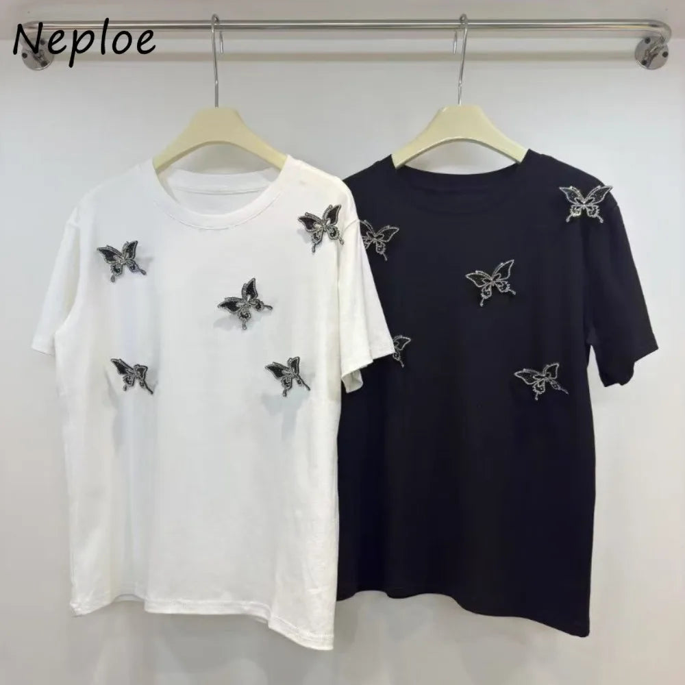 Neploe Advanced Fresh Loose Literary Shirt Women All-match Soft Simple Commuter Blouses 3D Flower Korea Chic Literary New Blusas