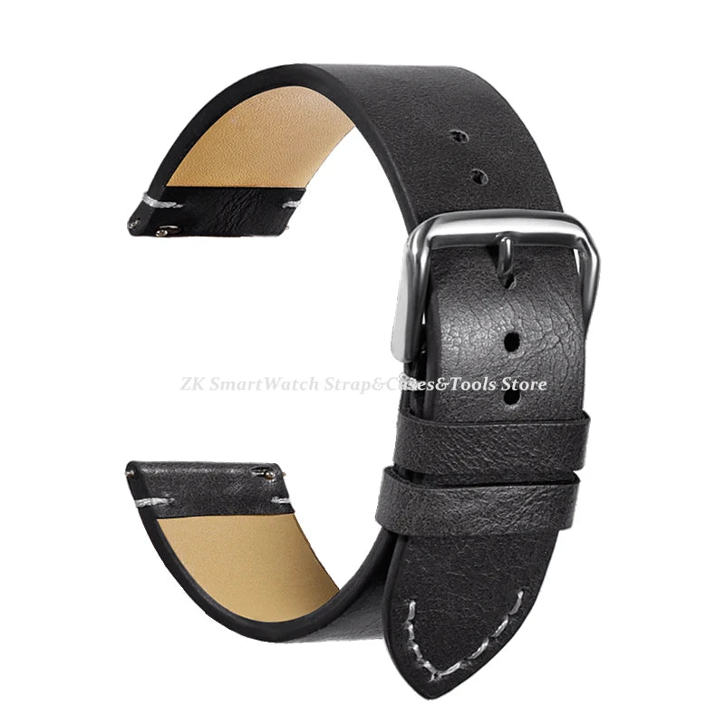 Calfskin Genuine Leather Watchbands Quick Release Watch Band 18mm 20mm 22mm 24mm Strap for Huawei Gt3/4 46mm Watches Accessories