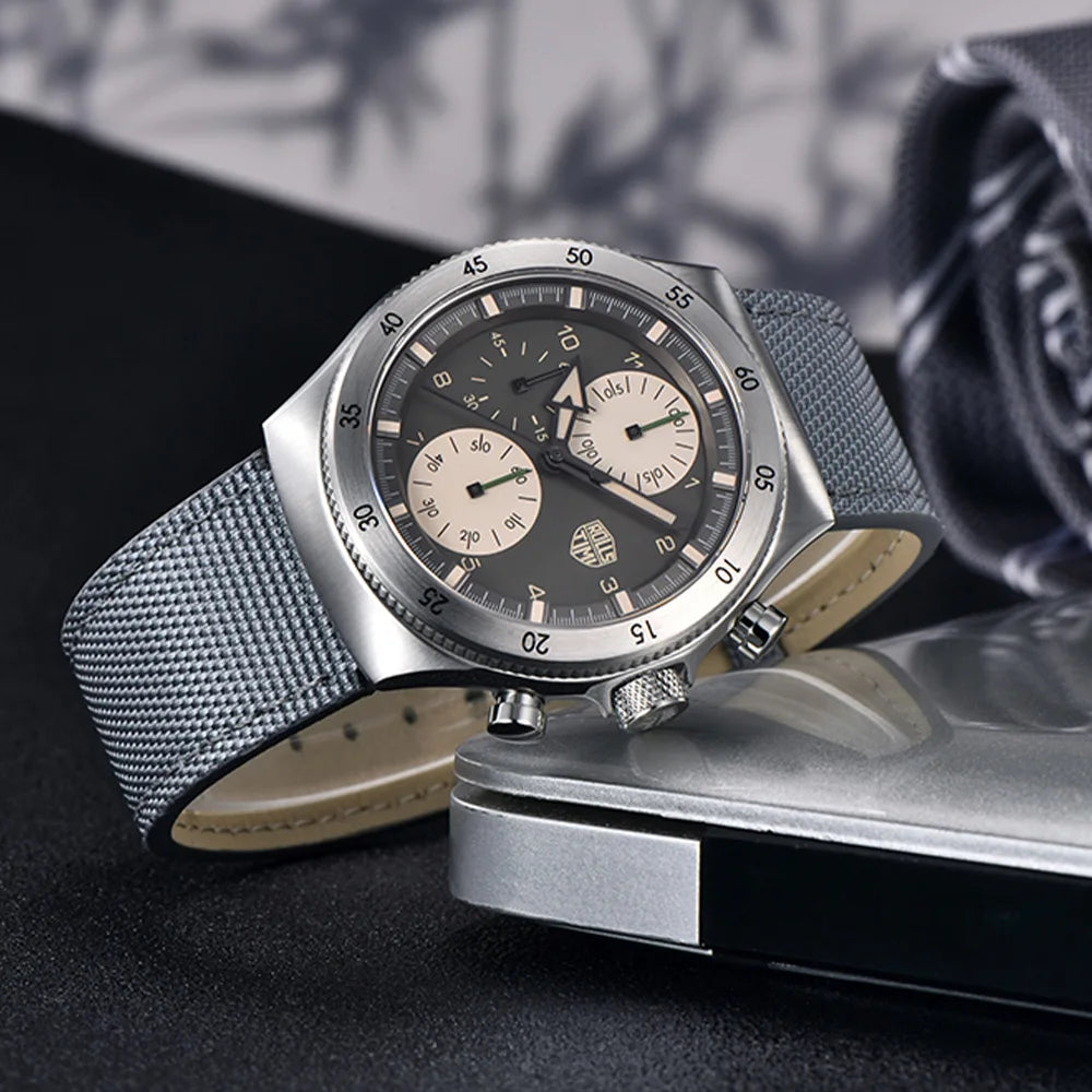 2026 RollsTimi new men's watch luxury men's quartz watch waterproof high-end men's sports chronograph VD55 stainless steel watch