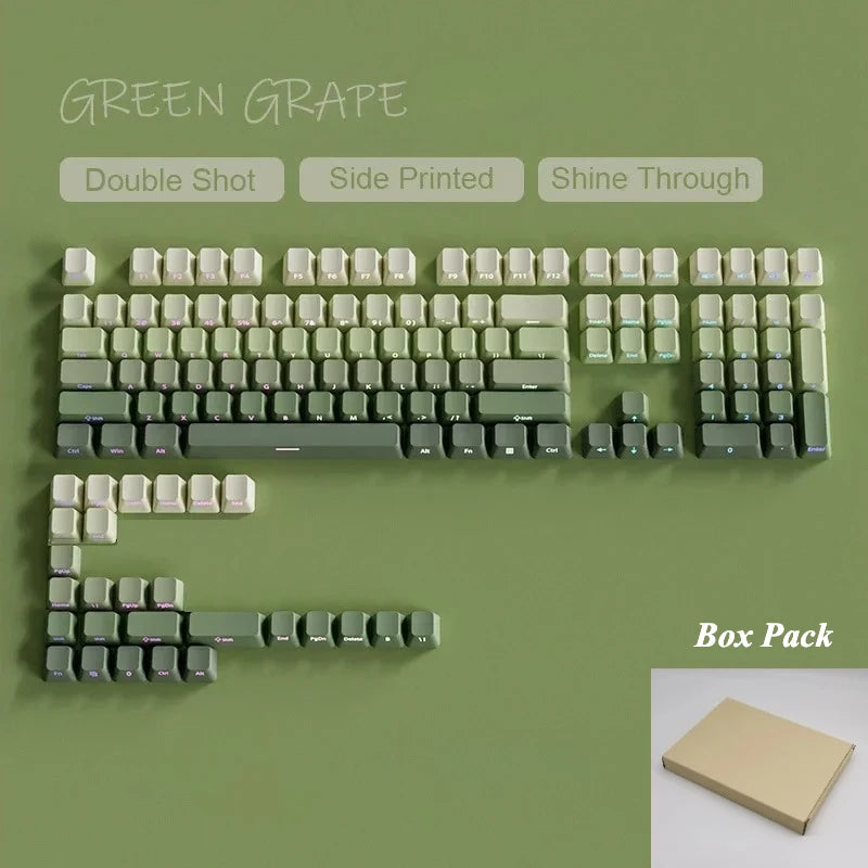Gradient Keycaps 134 Keys OEM Profile PBT Double Shot Keycap For MX Switch Gaming Mechanical Keyboard Side Printed RGB Key Caps