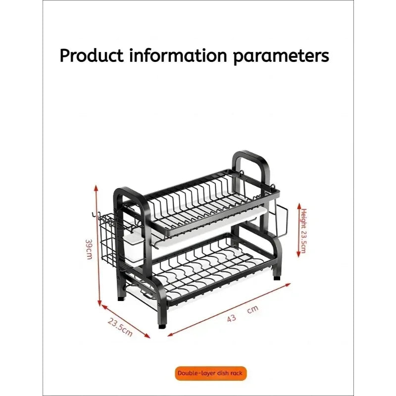 Kitchen Tableware Storage Box Multifunctional Cupboard Drain Rack Shelf Cupboard Storage Box Bowls