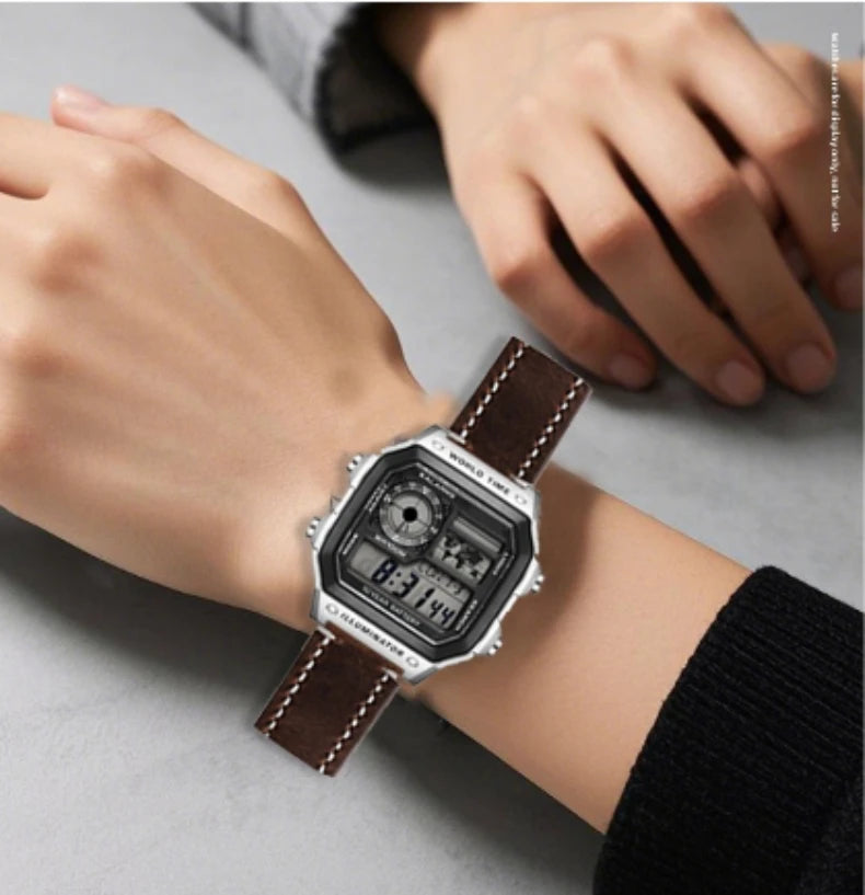 Cowhide Watchband For Casio A158 A168 f91w AE-1200WHD/A159/A169 AE1200 Watch Strap Quick release Soft Bracelet men accessories