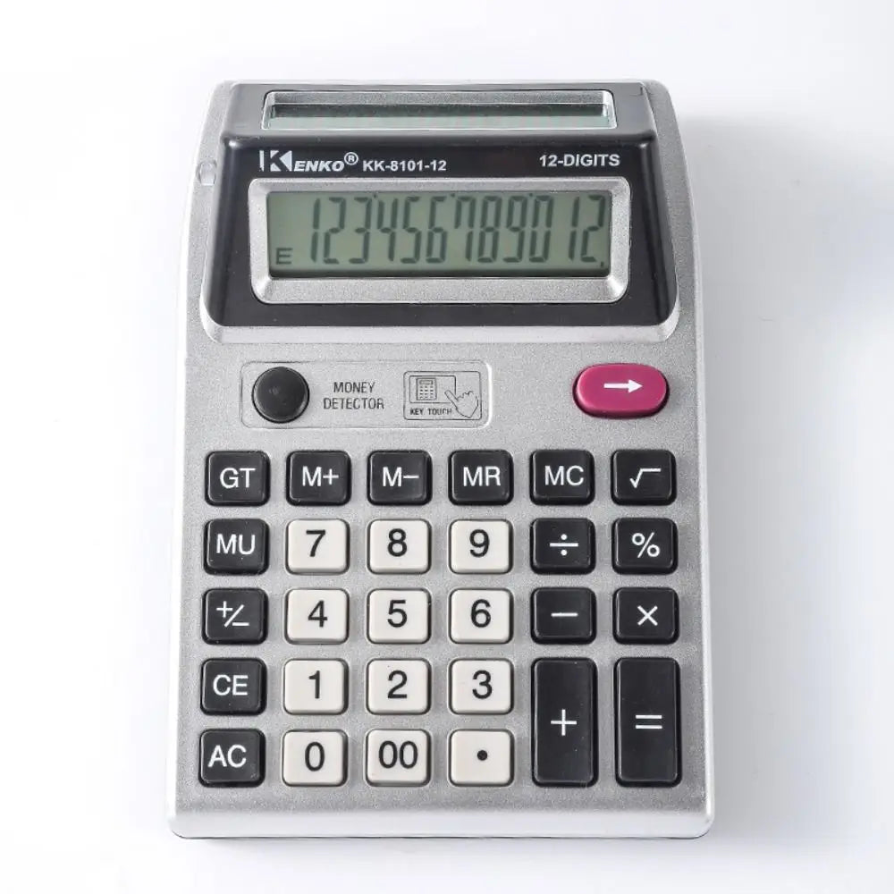 Dual Screen 12 Digits Calculator Multifunctional Battery Powered Mechanical Calculator Efficient Calculation Easy To Use