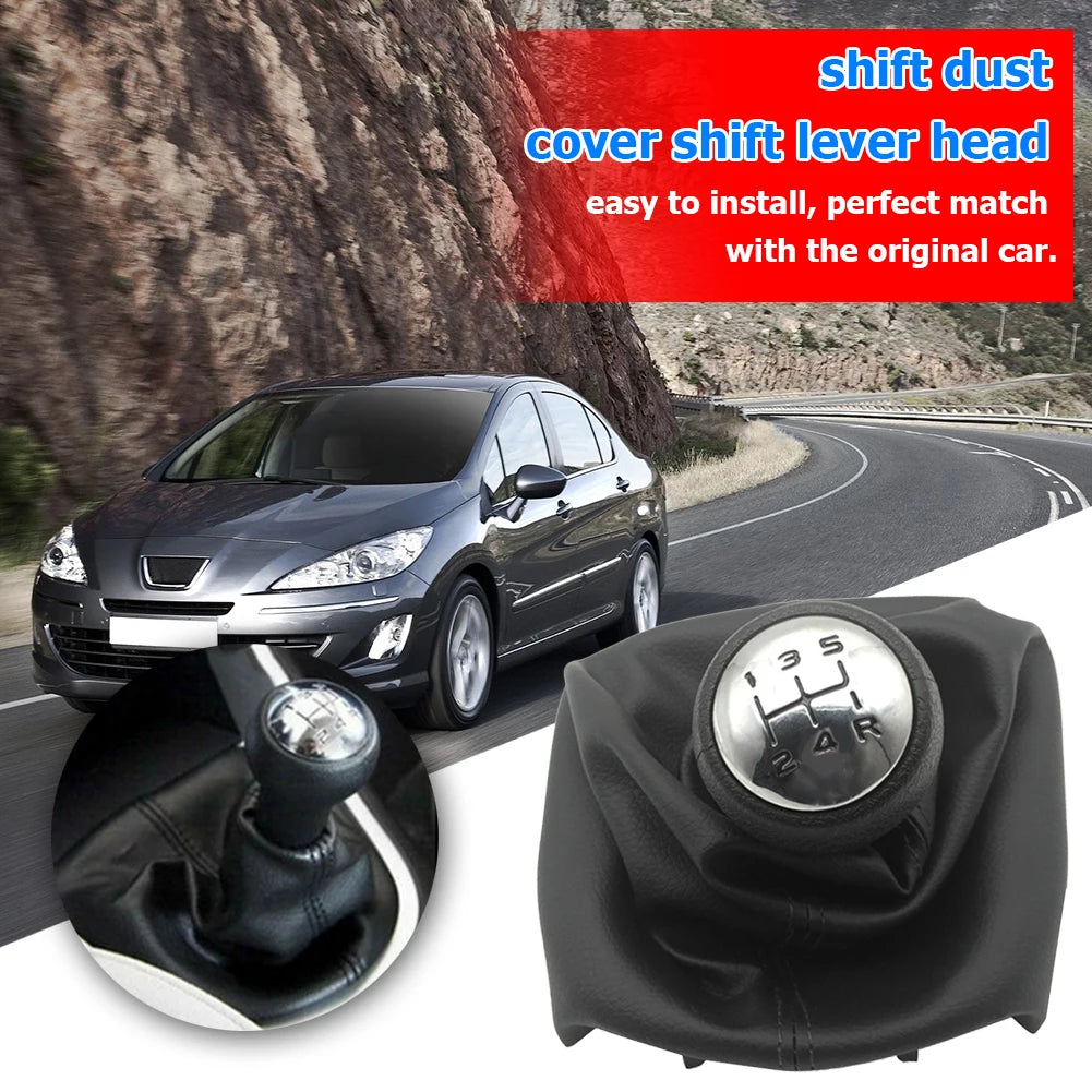 5 Speed Gear Shift Knob Shifter Boot Excellent ABS Plastics Prolonged  for Peugeot 307 207 406 Citroen C3 C4 C5