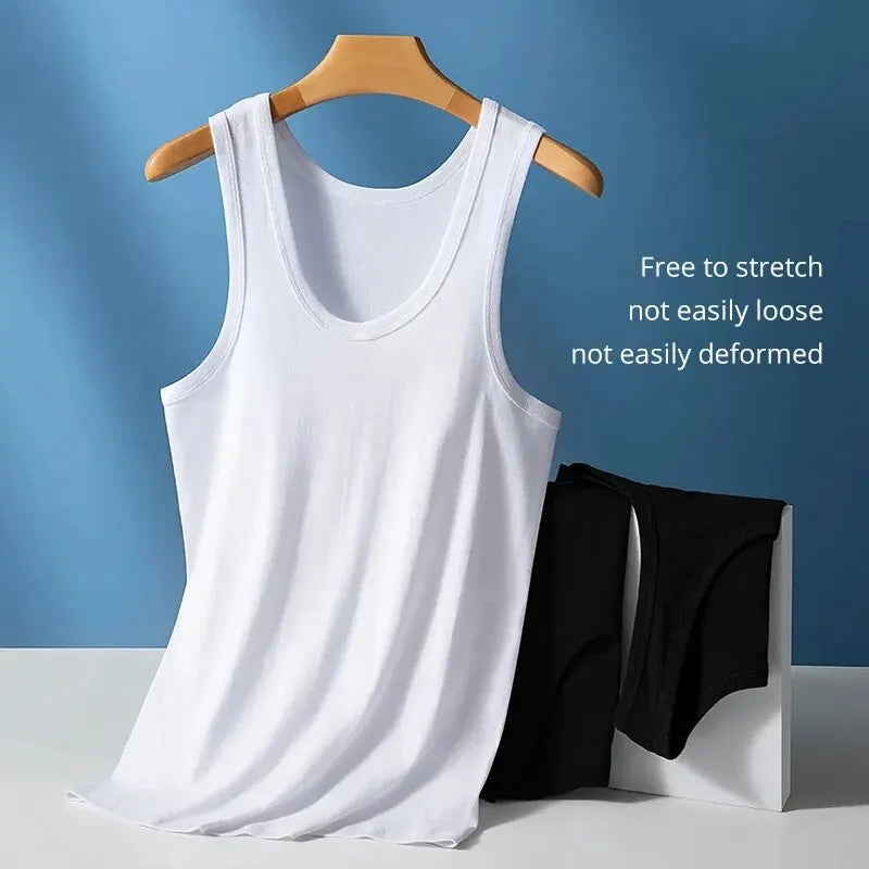 3 Pieces Men's Tank Top MEN'S Cotton Wear Summer Base Sleeveless Cotton Old Man Undershirt Hurdling Exercise Fitness