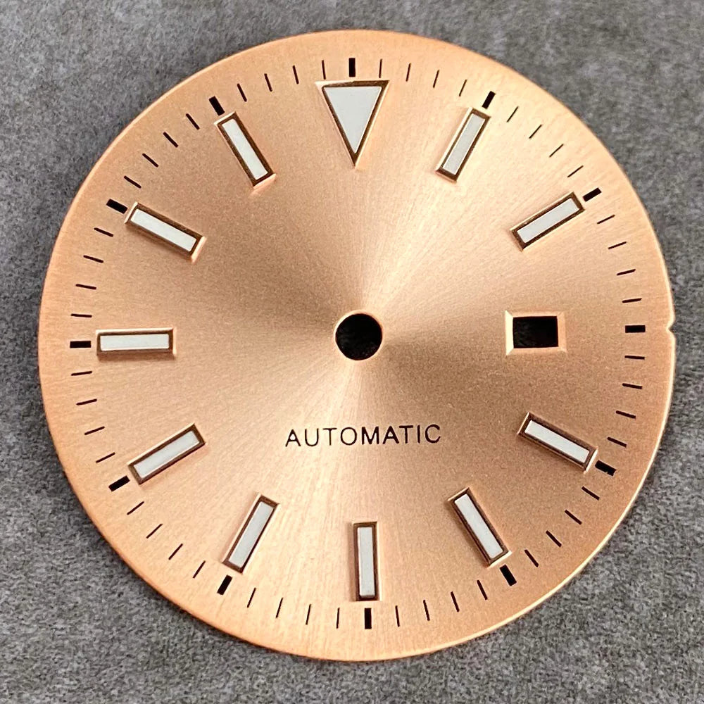 24.5mm Mother of Pearl Shell Dial Roman Diamond Sunburst Watch Dial Hand Fit NH05A NH05 Watch Movement Ladies Watchmaker Tools