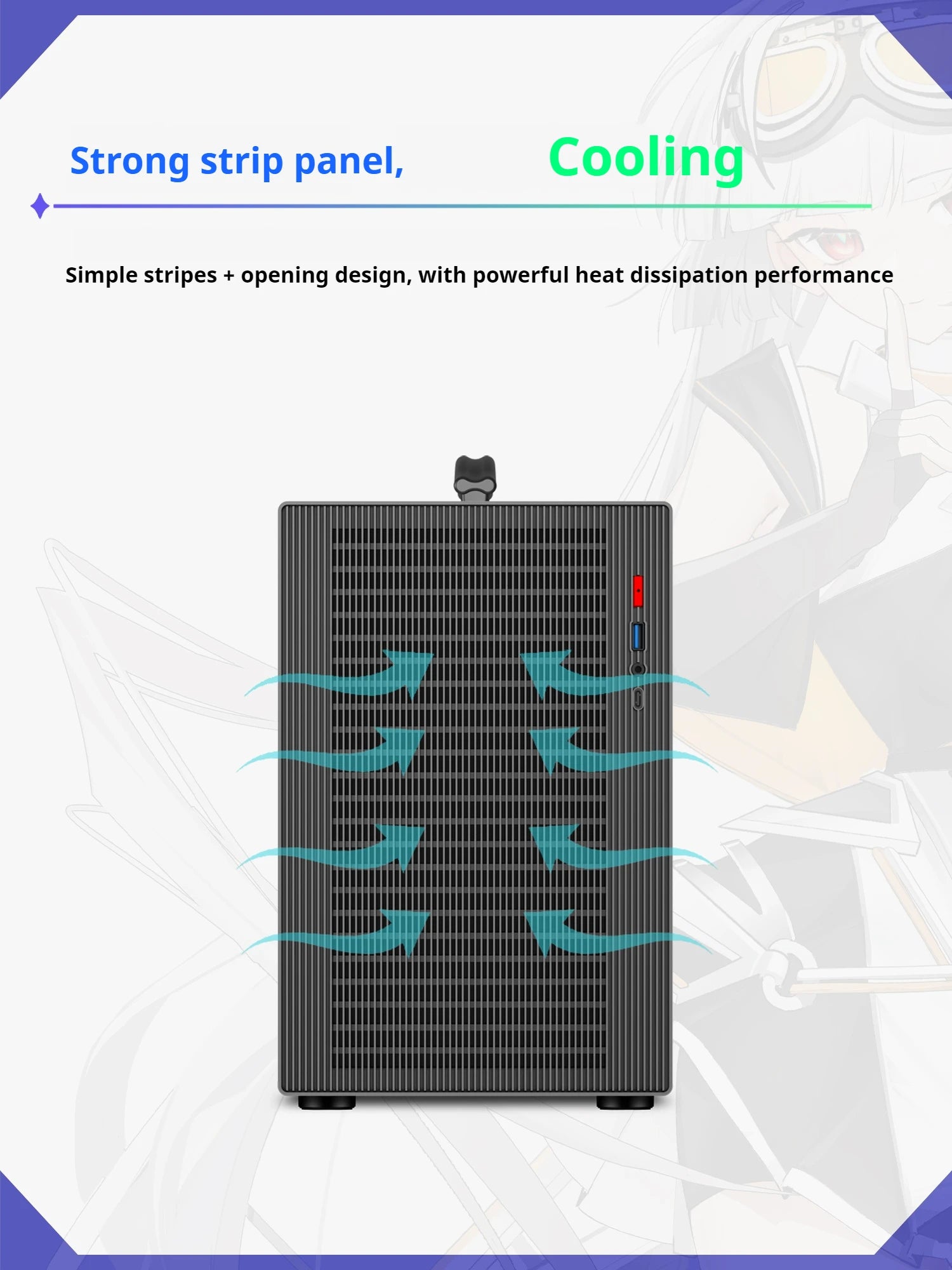 Power train X-Gamerx M1 PC gaming case M-ATX glass side-transparent portable mini computer case ATX SFX Power supply