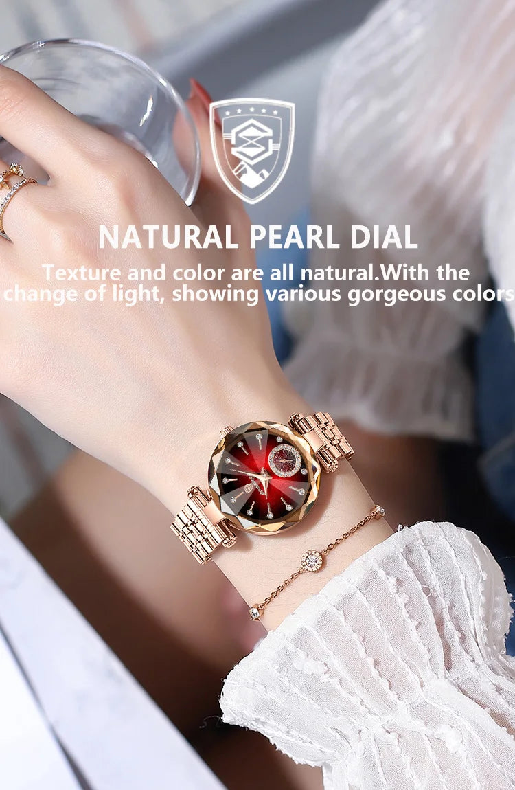 POEDAGAR Luxury Ladies Wristwatch Waterproof Stainless Steel Quartz Elegant Watches For Woman Simple Casual Dress Women's Watch