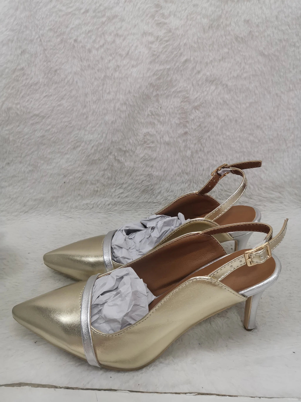 High Heeled Slingback Women's Sandals Covered Pointed Toe Thin Heels Trending Shoes Spring Summer Buckle Strap Office Shoes