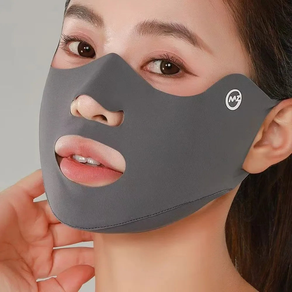 New Breathable Ice Silk Mask Washable Dustproof Sunscreen Mask Anti-UV Riding Face Mask Protect The Corners of The Eyes