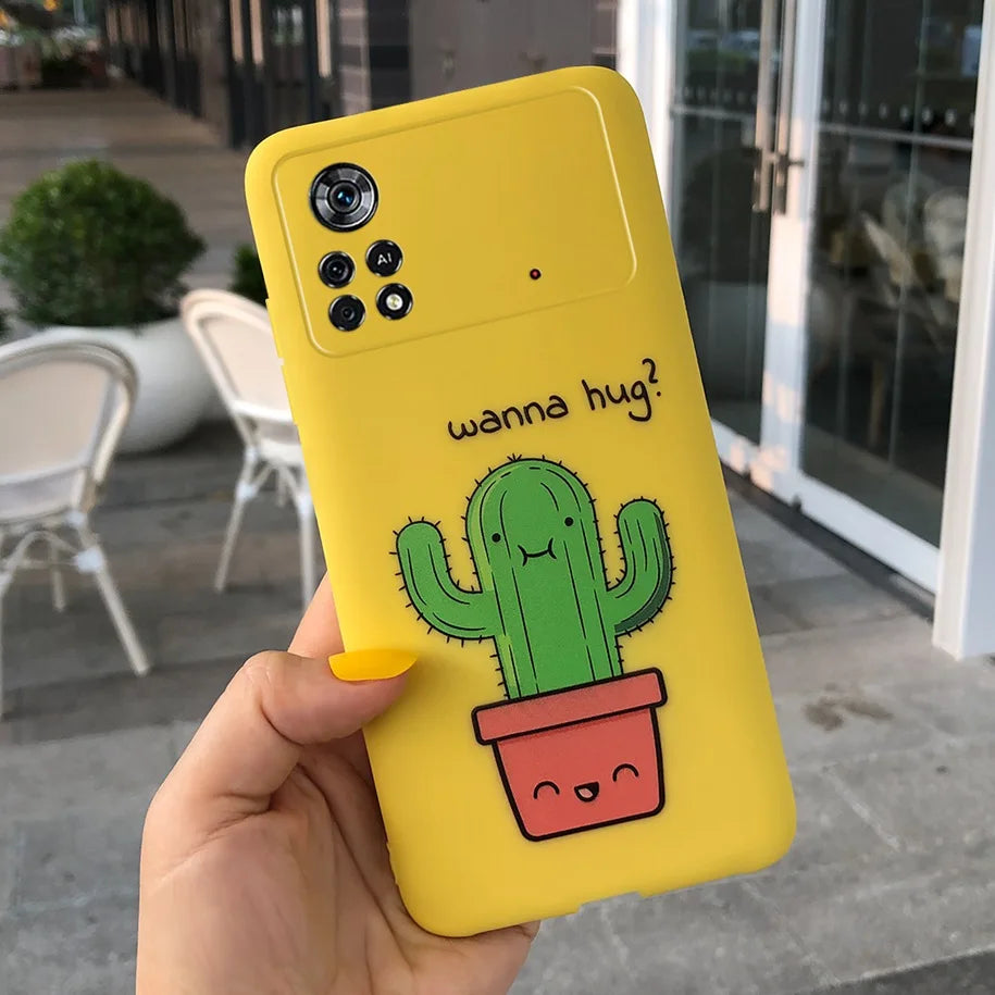 Cute Love Heart Phone Case For Xiaomi Poco X4 Pro 5G Cover Soft Silicone Matte Funda For Xiaomi Poco X4 M4 Pro 4G 5G Bumper 2022
