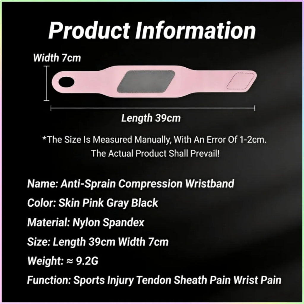 Ultra-thin Adjustable Wrist Strap – Breathable Support for Sprain, Arthritis & Tendonitis Pain Relief, Perfect for Fitness