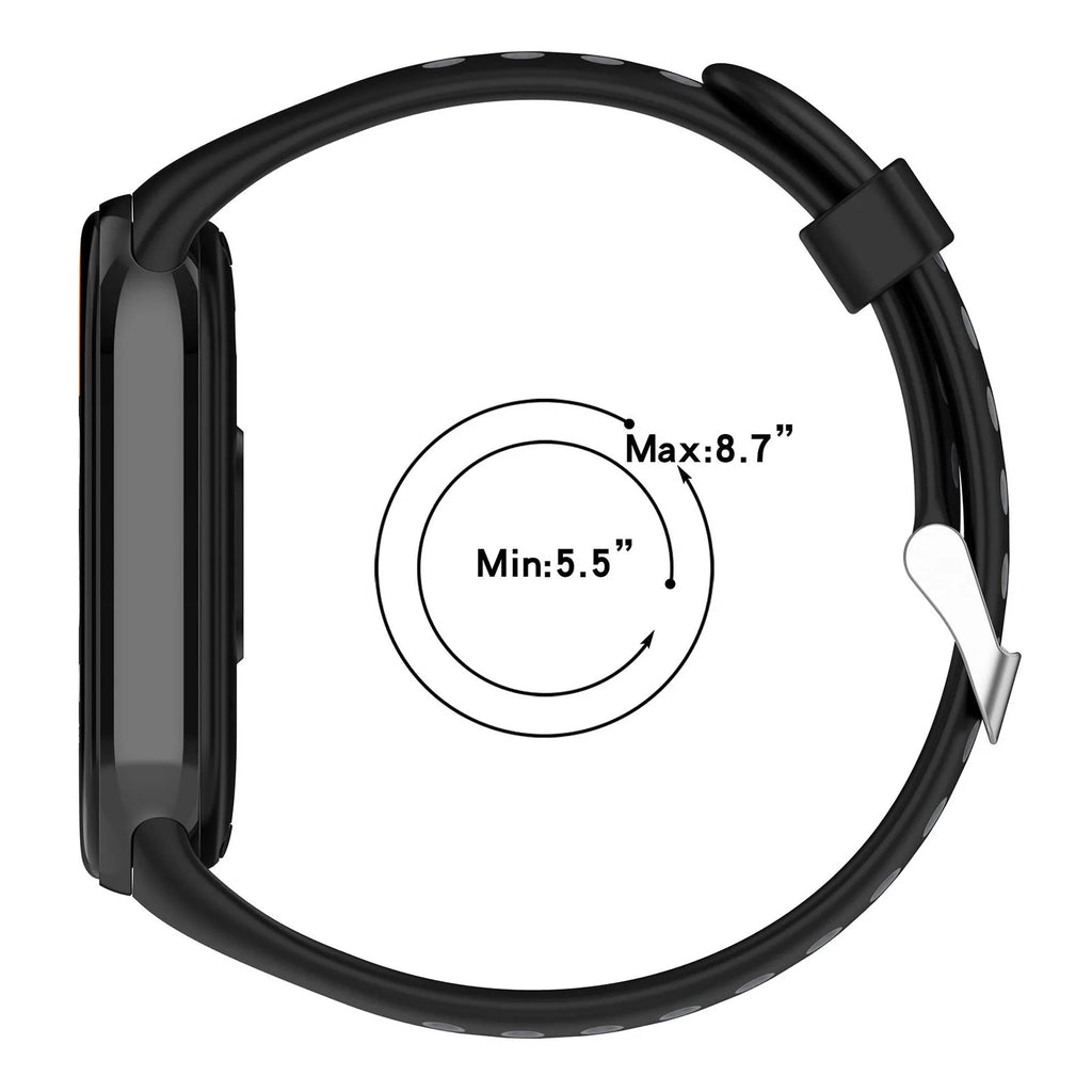 Silicone Watch Strap For Xiaomi Band 9 8 Two-Color Breathable Smart Watchband Replacement Bracelet for Xiaomi Mi Band 8 9 Strap