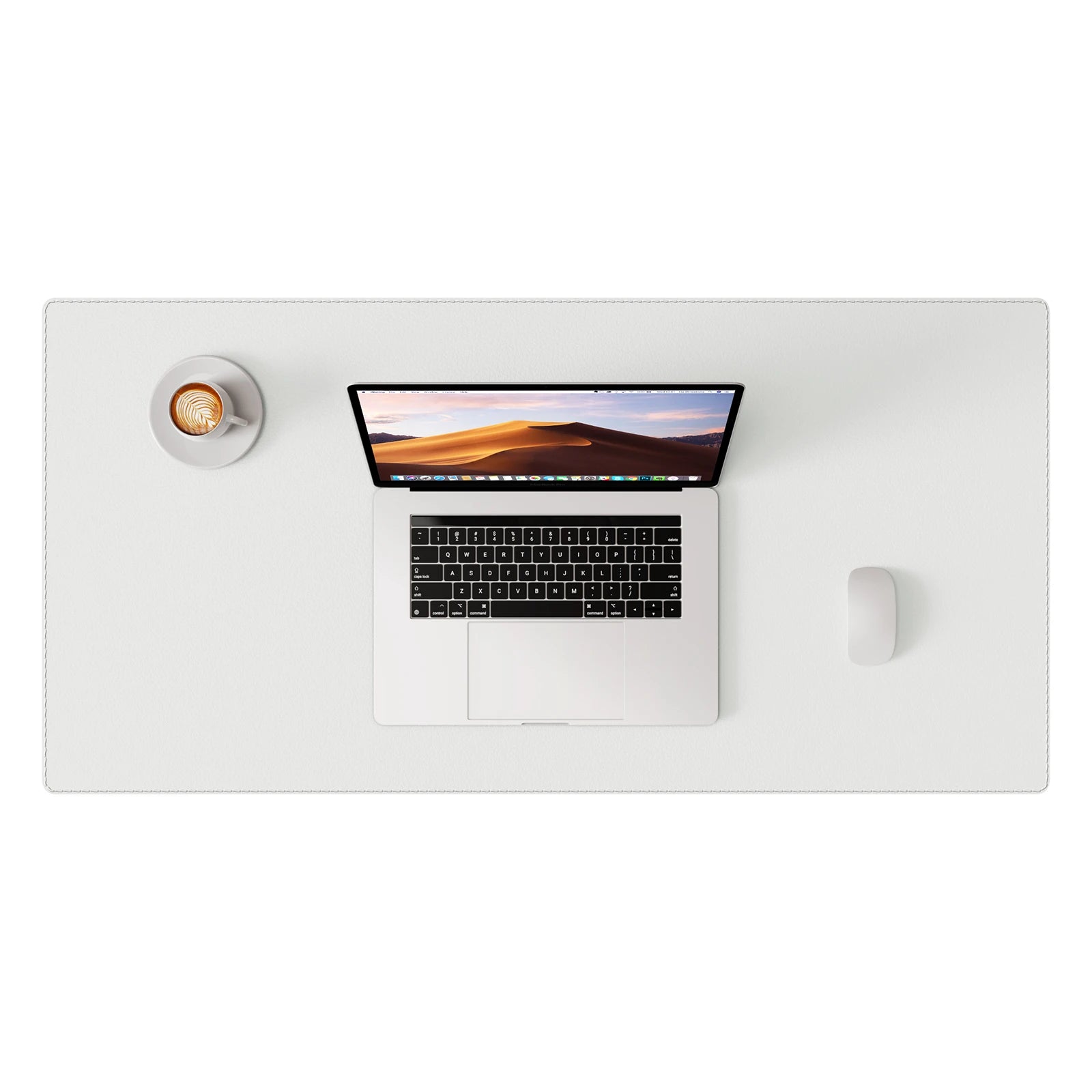 Desk Pad Protector, Mouse Pad, Office Desk Mat, Non-Slip with Stitched Edges PU Leather Desk Blotter for Office Home School