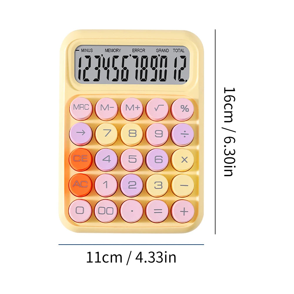 New Ins Dopamine Candy Color Calculators Large Display Mechanical Dot Keyboard Back School Supplies Students /Finance Stationery