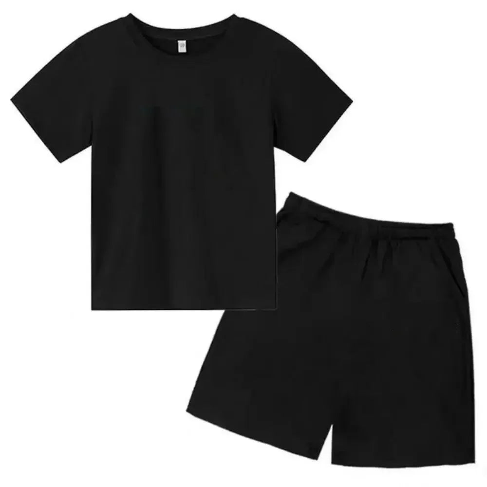 Summer CR7 Star Print Kids T-shirt Top and Shorts 2pcs Set Boys/Girls 3-13Y Children Clothes Sunshine Casual Fashion Sportsuit