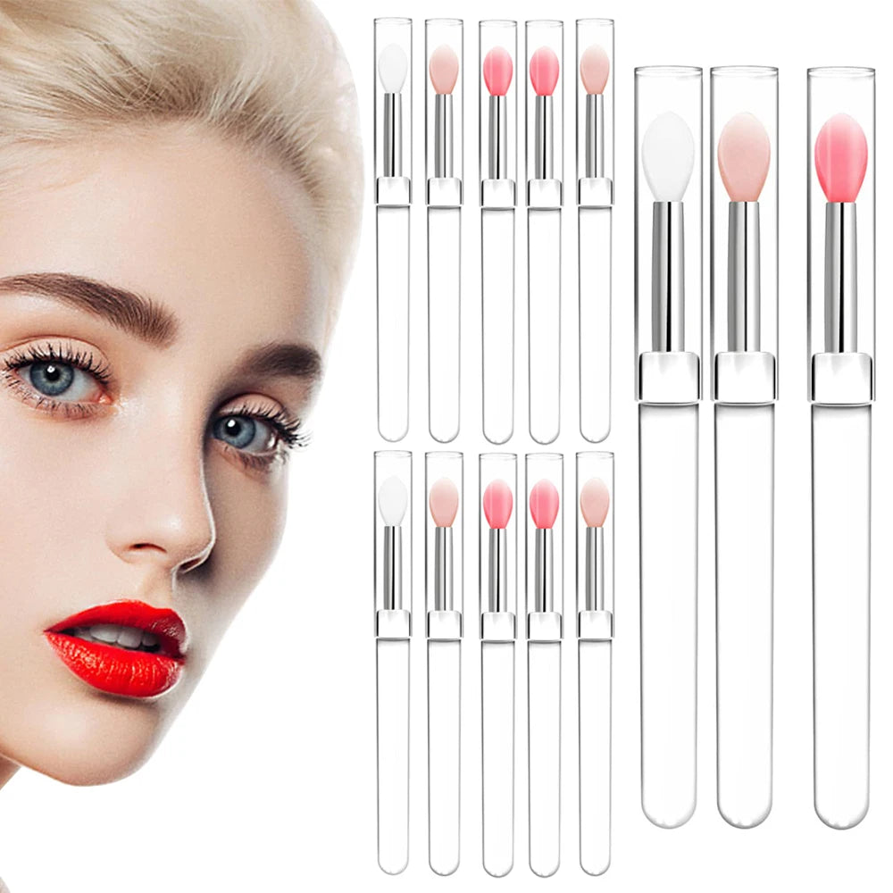 3/15PCS Silicone Lip Mask Applicator Reusable Lip Brush Transparent Lipstick Tool For Lip Gloss Eyeshadow Brushes Makeup Tools