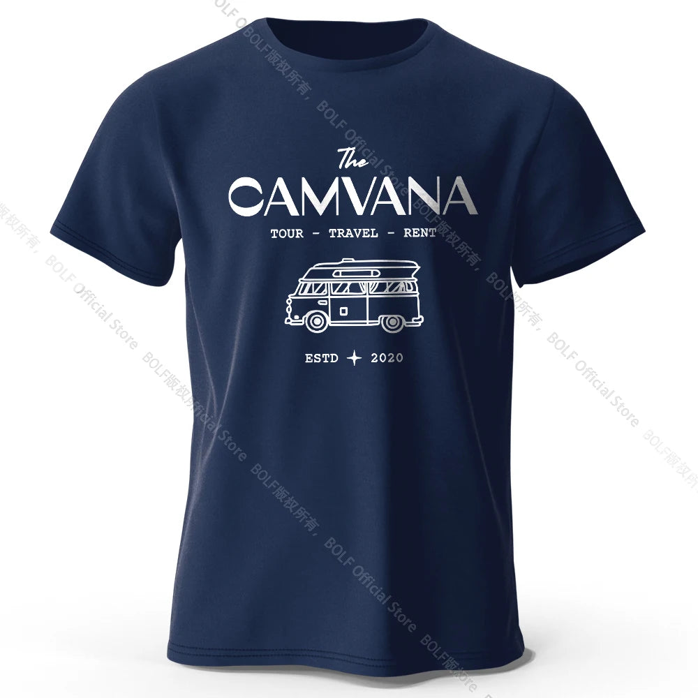The Camvana Printed T-Shirt 100% Cotton Oversized Abstract Graphic Tees for Men Women Summer Tops Y2K Streetwear