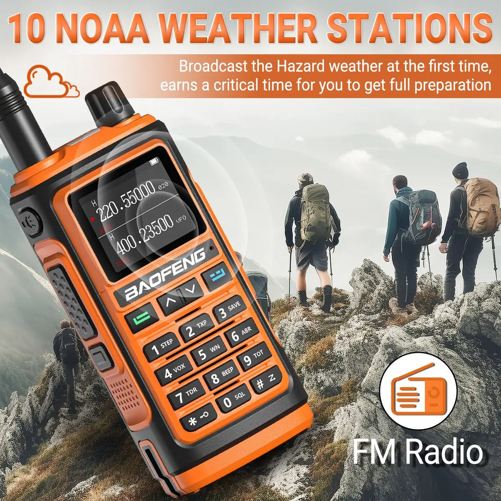 Baofeng UV 17 Pro Wireless Copy Frequency Walkie Talkie 16 KM Long Range Flashlight Type-C Charger Ham Radio UV 17 Pro L K5 5R