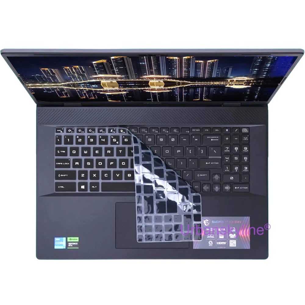 Keyboard Cover for MSI Sword 16 17 HX 15 15.6 17.3 B13V B14V A13U A13V A12V A12V Protector Skin Case Silicone 15.6 17.3