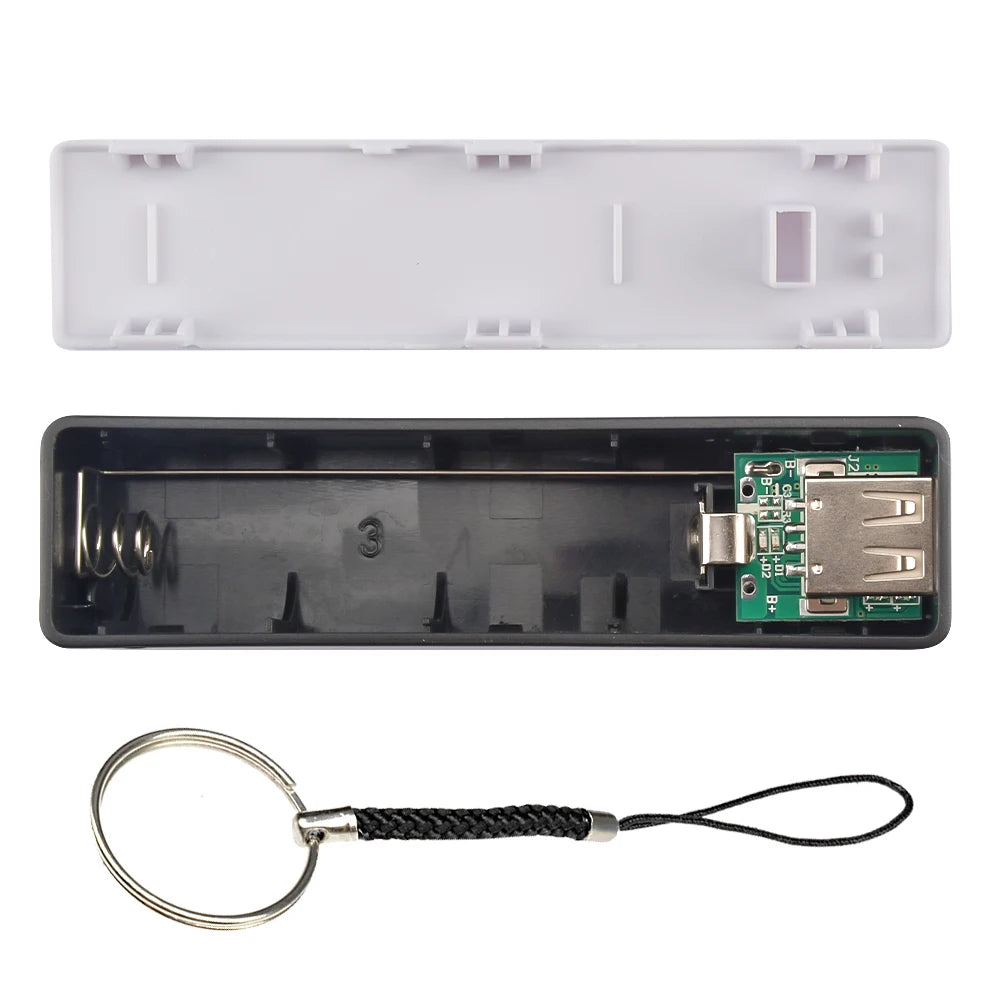 DIY USB Power Bank Case Kit 18650 Battery Charger Box Shell With Key Chain Black White Blue Pink Yellow Green For Arduino