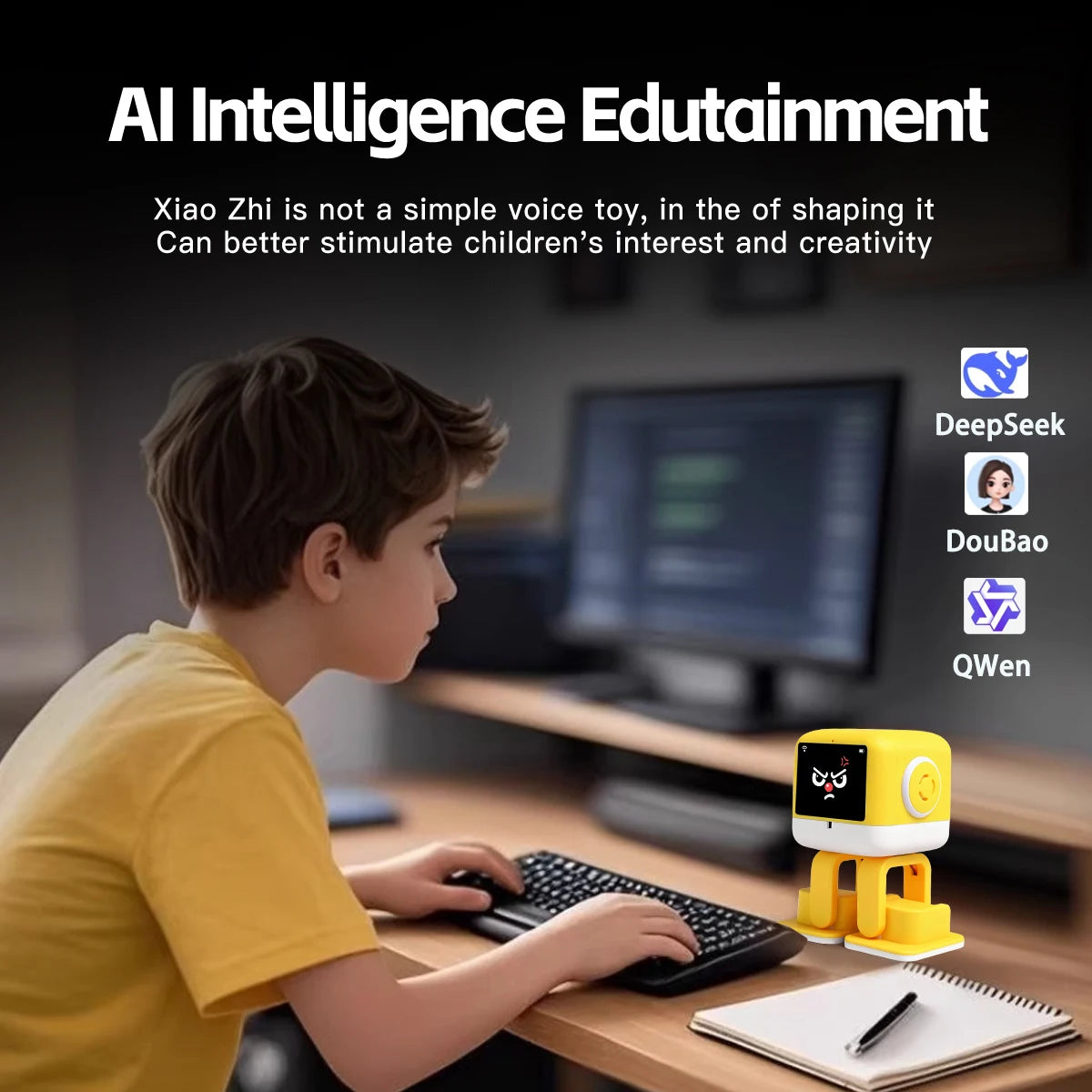 Smart AI Robot WiFi Early Education Toys for Children Speech Recognition & Voice Interactive Educational Learning Machine