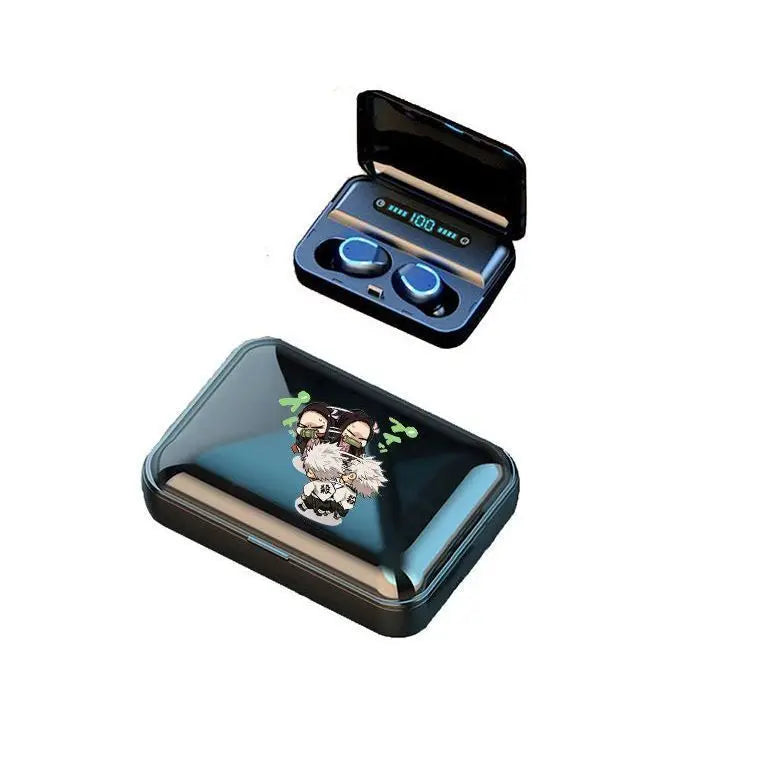 Demon Slayer Kamado Tanjirou Kamado Nezuko Cartoon Cute Bluetooth Headset Sports Fitness Convenient Wireless Charging Headset