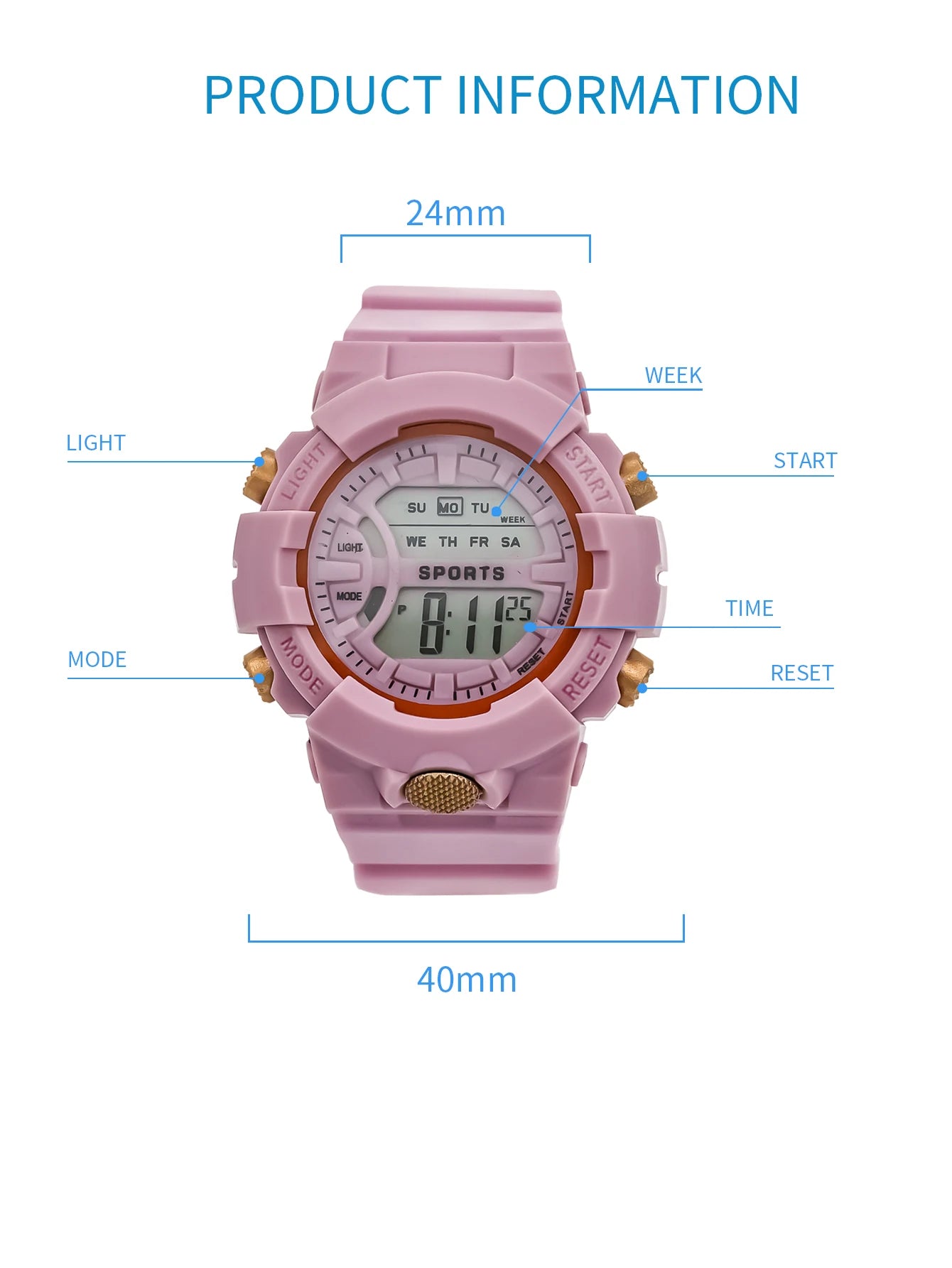 Hot Selling Simple and Fashionable Women Digital Electronic Watch Multifunctional Outdoor Fitness Watch Men and Women Watch