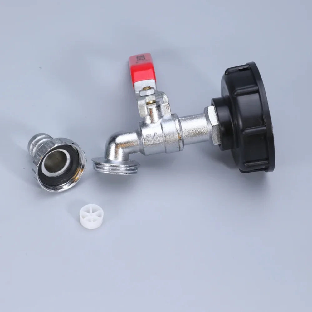 IBC Tank Tap Adapter Filter S60 Thread To 15-16mm Garden Hose Connector Faucet Alloy Ball Valve 1000 Liter Rain Barrel Fitting