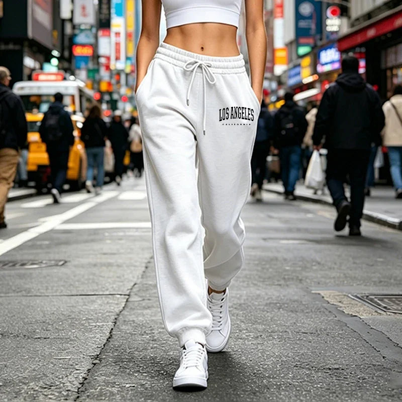 Versatile Womens Sweatpants Casual Sports Fitness Pants Outdoors Jogging Woman Clothes Trousers Daily Elastic Waist Sportswear