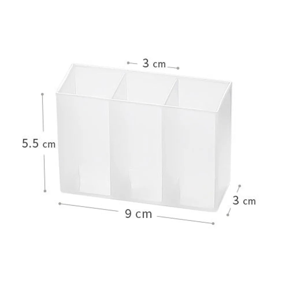 Wall Mounted 3Grids Jewelry Box Cabinet Self-adhesive Sundries Storage Box Eyebrow Pencil Lipstick Lip Glaze Organizer DROPSHIP
