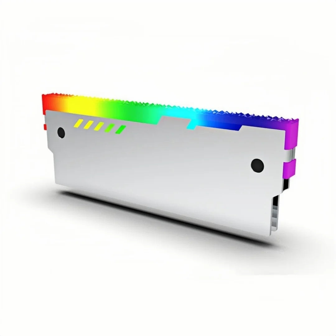 CX FUTRUE Aluminum Desktop Memory Module Heat Dissipation Vest, ARGB Light Effect, Desktop Memory Heat Dissipation Vest.White.