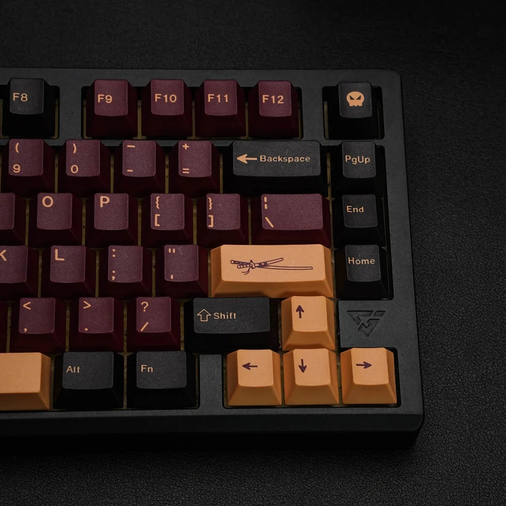 ES Spanish PBT Keycaps MOA Cherry Red Blue Samurai Night Sakura Morandi Dye Sub Keycap For ISO Layout Ansi Mechanical Keyboard