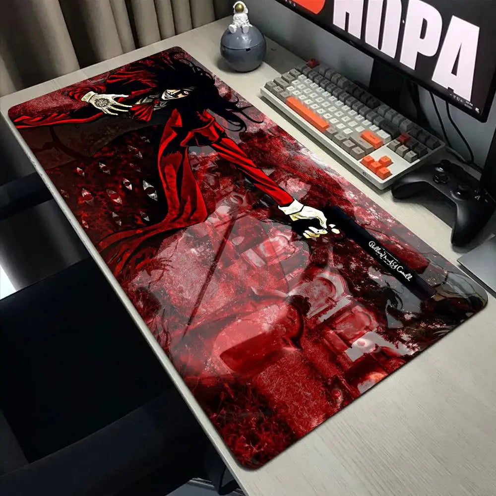 Anime Hellsing Alucard Mouse Pad XXL Gaming Accessories Office Gamer Keyboard Desk Mat Non-Slip Laptop Large rubber Mousepad