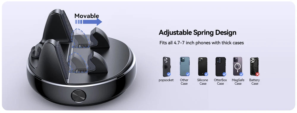 Joyroom Dashboard Car Phone Mount Holder One-Handed Operation Car Navigation Holder For 4.7-7'' Phones 360° Rotation For iPhone