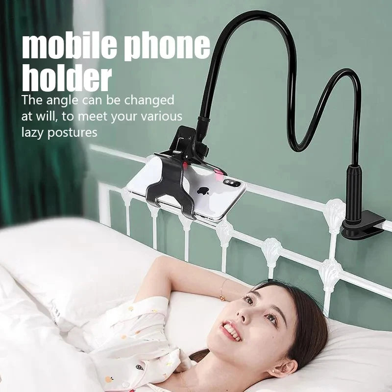360 Clip Mobile Phone Holder Stand Portable Flexible Lazy Bed Desktop Bracket Smartphones Desk Bed Mount Stand Base Support 75cm