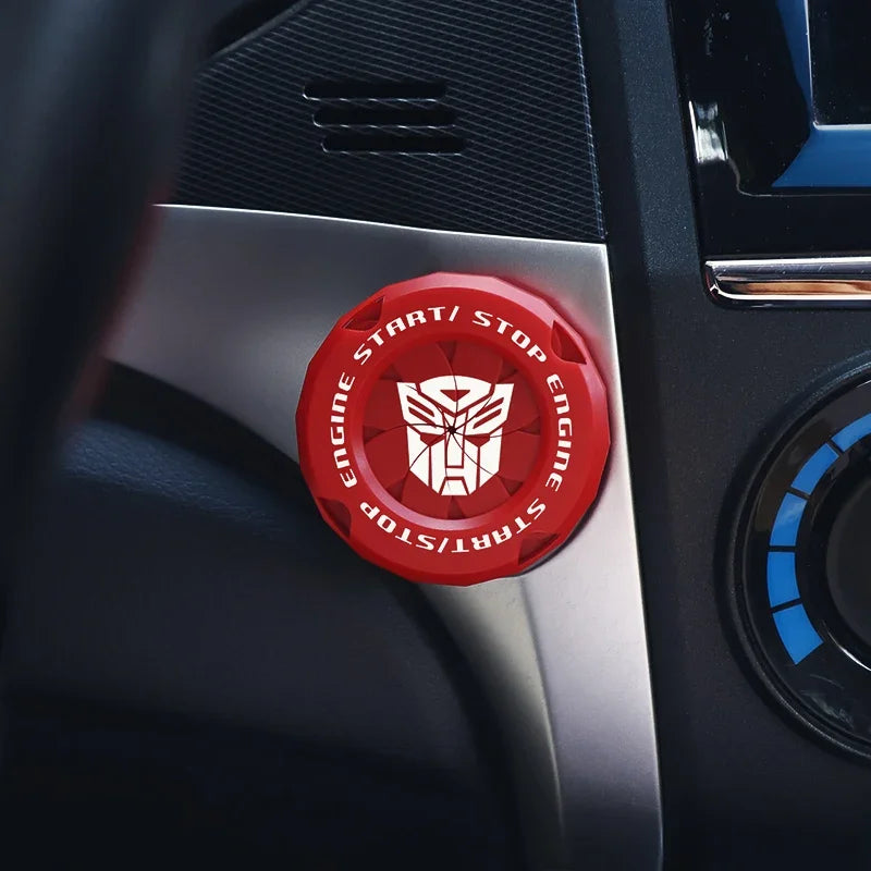 Car Onekey Start Stop Button Cover Car Interior Decor Sticker Engine Ignition Start Switch Protective Cover Motorcycle StartRing