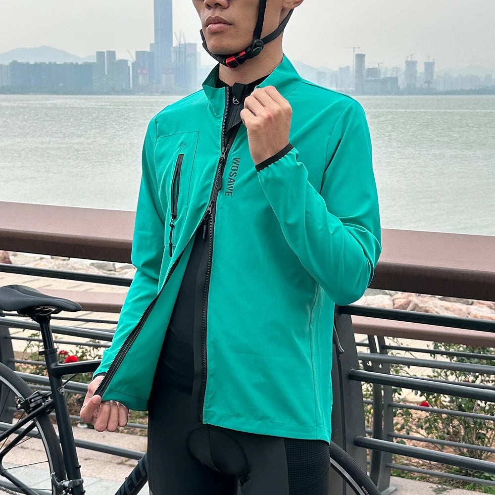 WOSAWE Outdoor Cycling Jackets Breathable Quick Dry Sunscreen Sports Jacket Bike Riding Clothes Fashion Men's Windbreaker