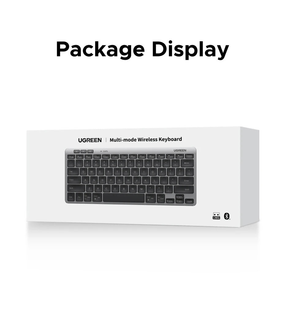 UGREEN Wireless Keyboard Bluetooth 5.3 & 2.4G Wireless Russian/EN 78 Keycaps For MacBook iPad PC Tablet